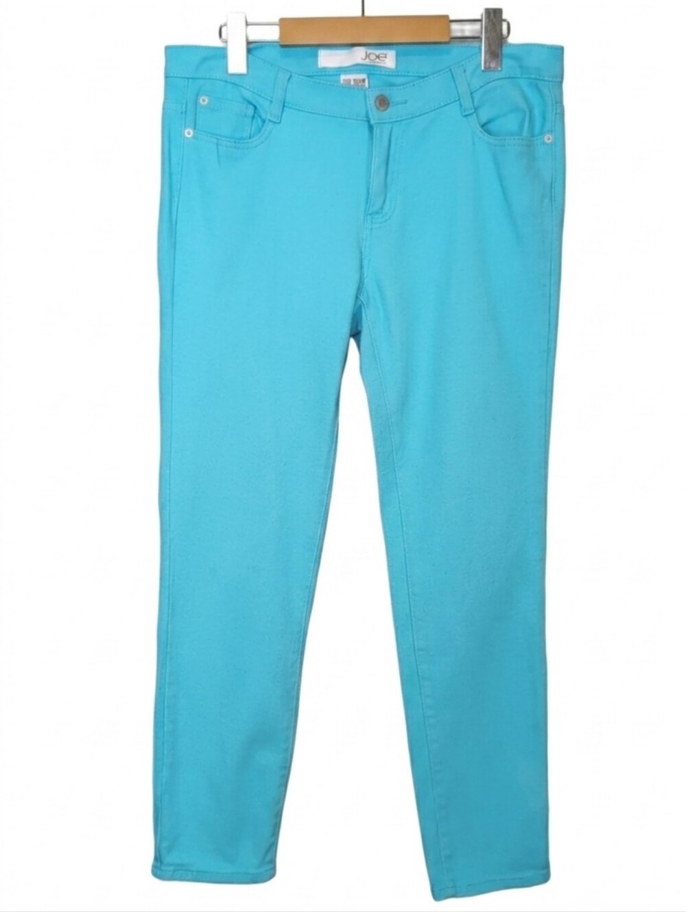 Joe Fresh Turquoise Slim Leg Jeans Womens Size 10 Cotton Blend Denim Spring